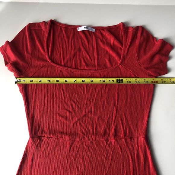 MNG Baisics Dress Ribbed Stretch Knit Scoop Neck Size XS - Picture 4 of 6